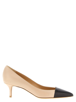 Multicolor Goatskin Mid Heel Pumps
