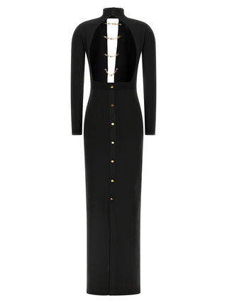 Black Viscose Long Dress