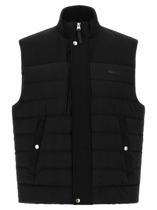 Chaqueta sin mangas de nailon negro