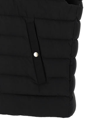 Chaqueta sin mangas de nailon negro