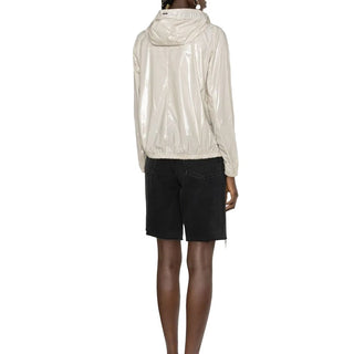 Chaqueta shell de poliamida beige  