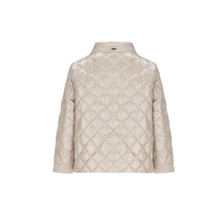 Beige Polyamide Full-Length Jacket