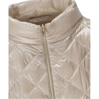 Beige Polyamide Full-Length Jacket