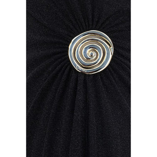 Black Polyamide Cocktail Dress