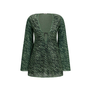 Vestido casual bicolor de poliamida