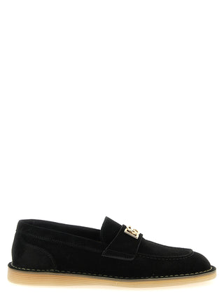 Black Calfskin Slip-On Loafers