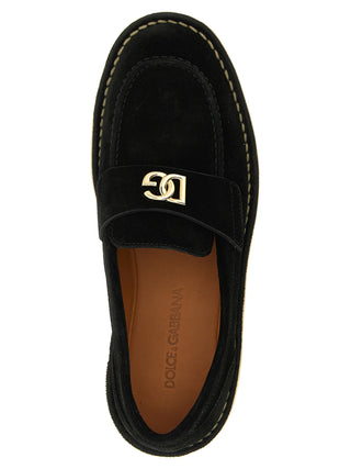 Black Calfskin Slip-On Loafers