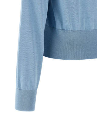 Blue Silk Cardigan