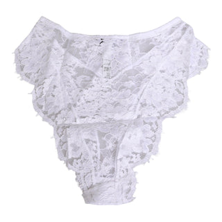 White Floral Lace Low Rise Panty Underwear