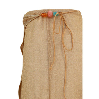 Gold Polyamide Casual Pants
