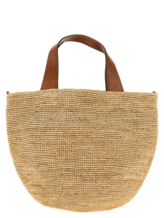Beige Raffia Handbag