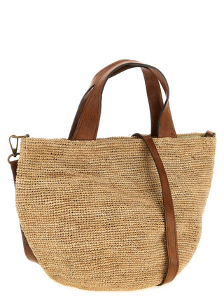 Beige Raffia Handbag