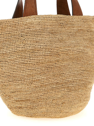 Beige Raffia Handbag