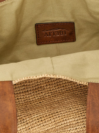 Beige Raffia Handbag