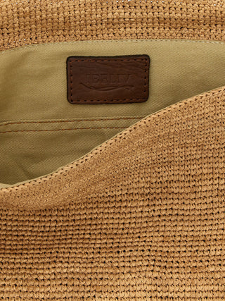 Beige Raffia Handbag