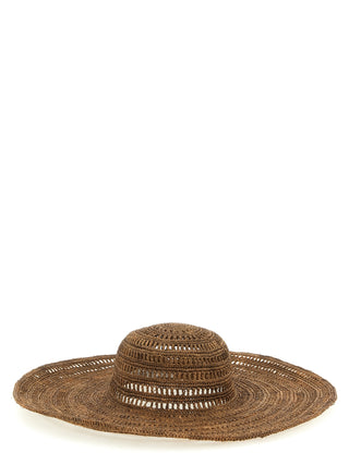 Sombrero de sol de rafia marrón