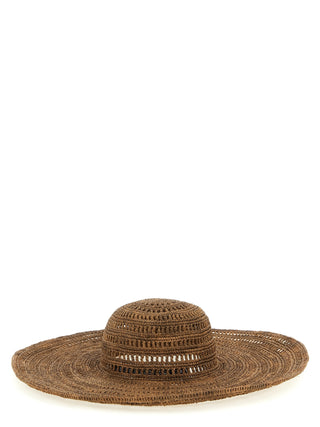 Sombrero de sol de rafia marrón