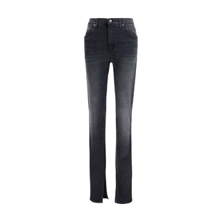 Black Cotton Skinny Jeans