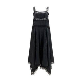 Black Silk Casual Dress