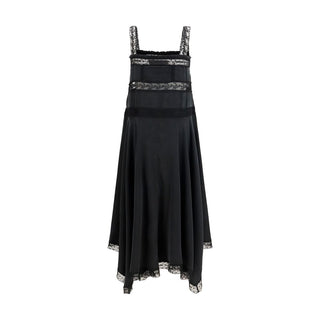 Black Silk Casual Dress