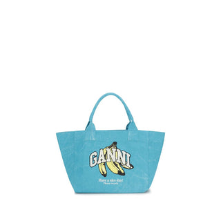 Blue Recycled Cotton Shoulder Bag