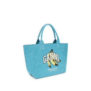 Blue Recycled Cotton Shoulder Bag