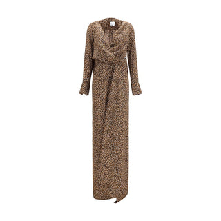 Beige Silk Long Dress