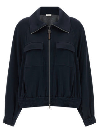 Blue Cotton Bomber