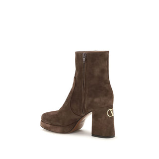 Brown Calf Leather Bos Taurus Ankle Boots