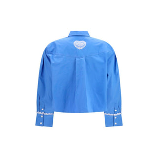 Blue Cotton Pattern Shirt