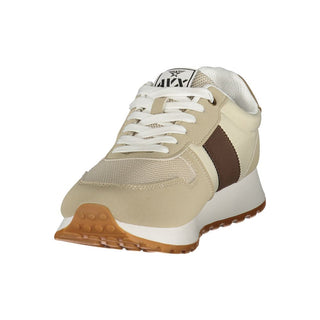 Beige Polyester Mens Sneaker