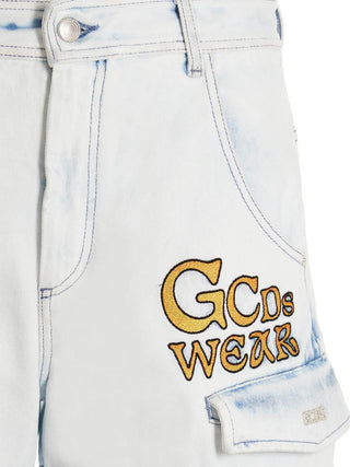 Blue Cotton Bermuda Shorts