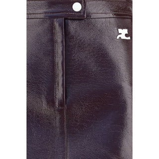 Bordeaux Cotton Mini Skirt