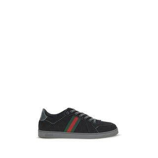 Black Fabric Athletic Sneakers