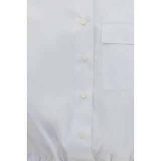 Camisa de vestir blanca de algodón