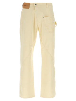 Pantalones casuales bicolor de algodón