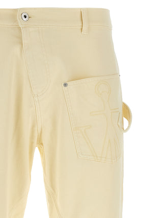 Bicolor Cotton Casual Pants