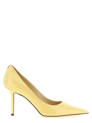 Bicolor Leather High Heel Pumps