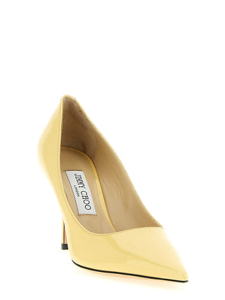 Bicolor Leather High Heel Pumps