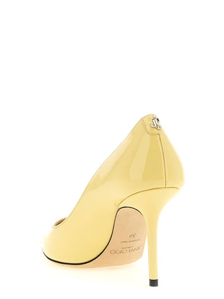 Bicolor Leather High Heel Pumps