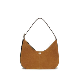 Brown Recycled Polyester Shoulder Bag