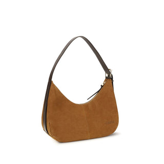 Bolso de hombro de poliéster reciclado marrón