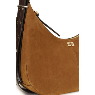 Bolso de hombro de poliéster reciclado marrón