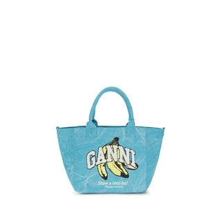 Blue Recycled Cotton Shoulder Bag