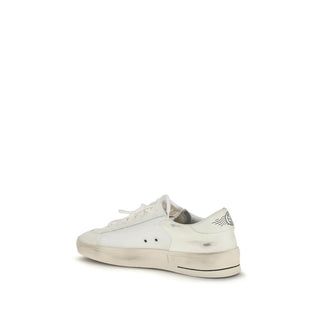 White Calf Leather Bos Taurus Sneakers