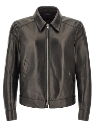 Black Lamb Leather Leather Jacket