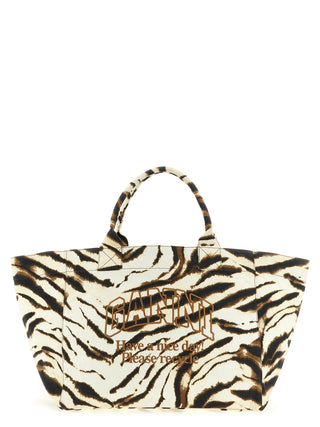 Bolsa tote de algodón reciclado beige