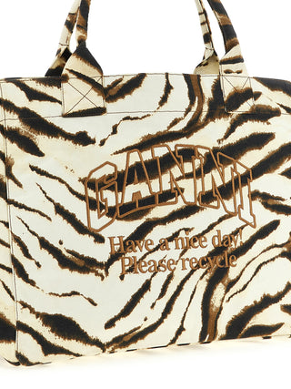 Bolsa tote de algodón reciclado beige