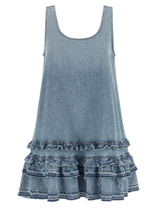 Blue Organic Cotton Short Dress