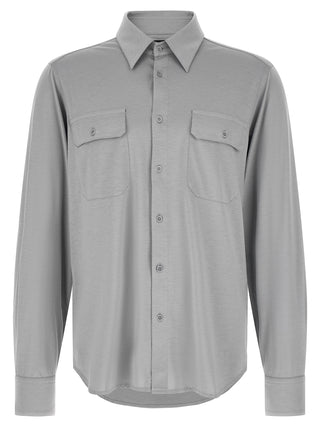 Gray Silk Blouse